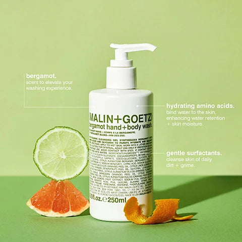 Malin & Goetz Bergamot Hand + Body Wash 250ml
