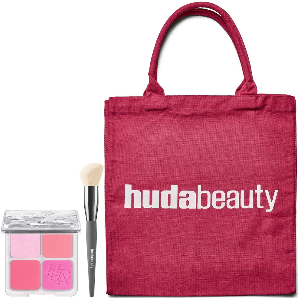 HUDA BEAUTY Blush & Glow Essentials Bundle and Tote Bag (Various Shades)