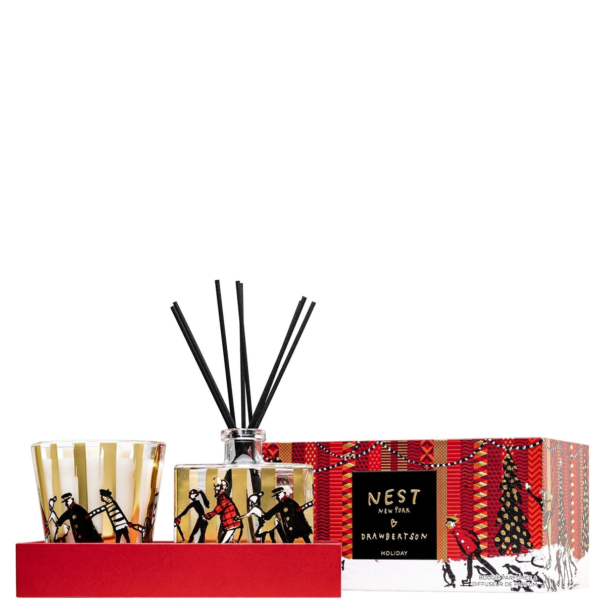 NEST New York Drawbertson Holiday Classic Candle & Diffuser Set
