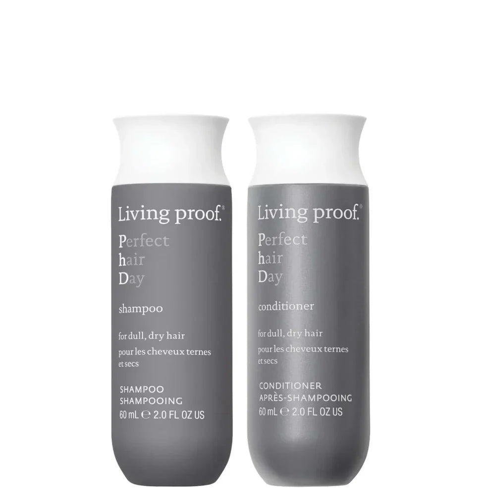 Living Proof Perfect hair Day Shampoo and Conditioner Travel Size Bundle for Hydration, Softness and Shine