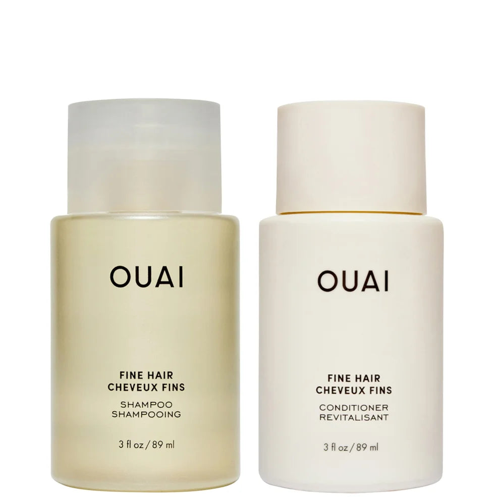 OUAI Fine Shampoo and Conditioner Travel Bundle