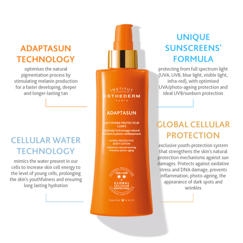 Adaptasun Protective Body Lotion Moderate Sun 200ml by Institut Esthederm
