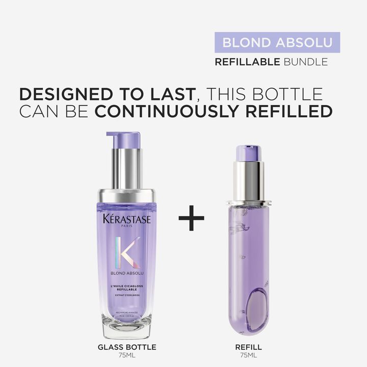 Blond Absolu Huile Cicagloss Hair Oil In Refillable Bottle by Kérastase