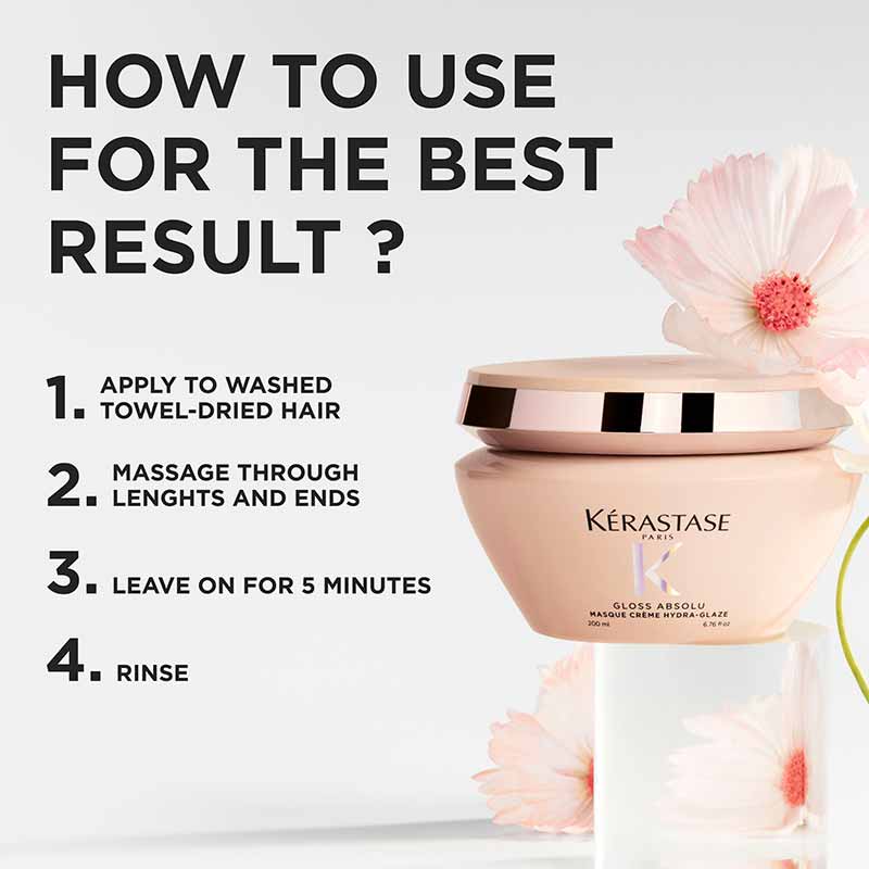Gloss Absolu Masque Crème Hydra-Glaze For Thick Frizzy Hair by Kérastase