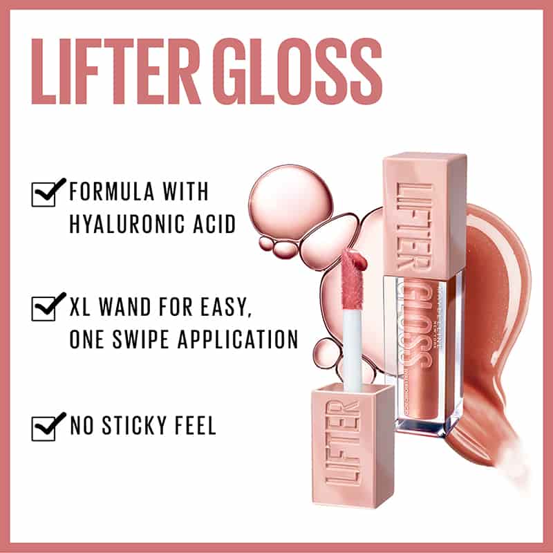 Lifter Gloss Plumping Hydrating Lip Gloss with Hyaluronic Acid by Maybelline