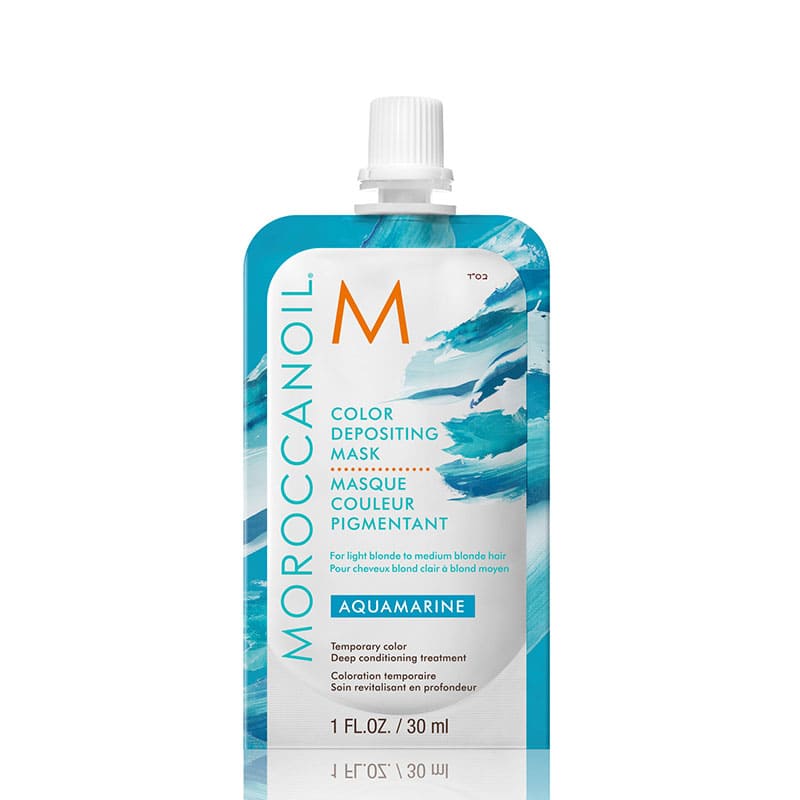 Aquamarine Colour Depositing Mask by Moroccanoil