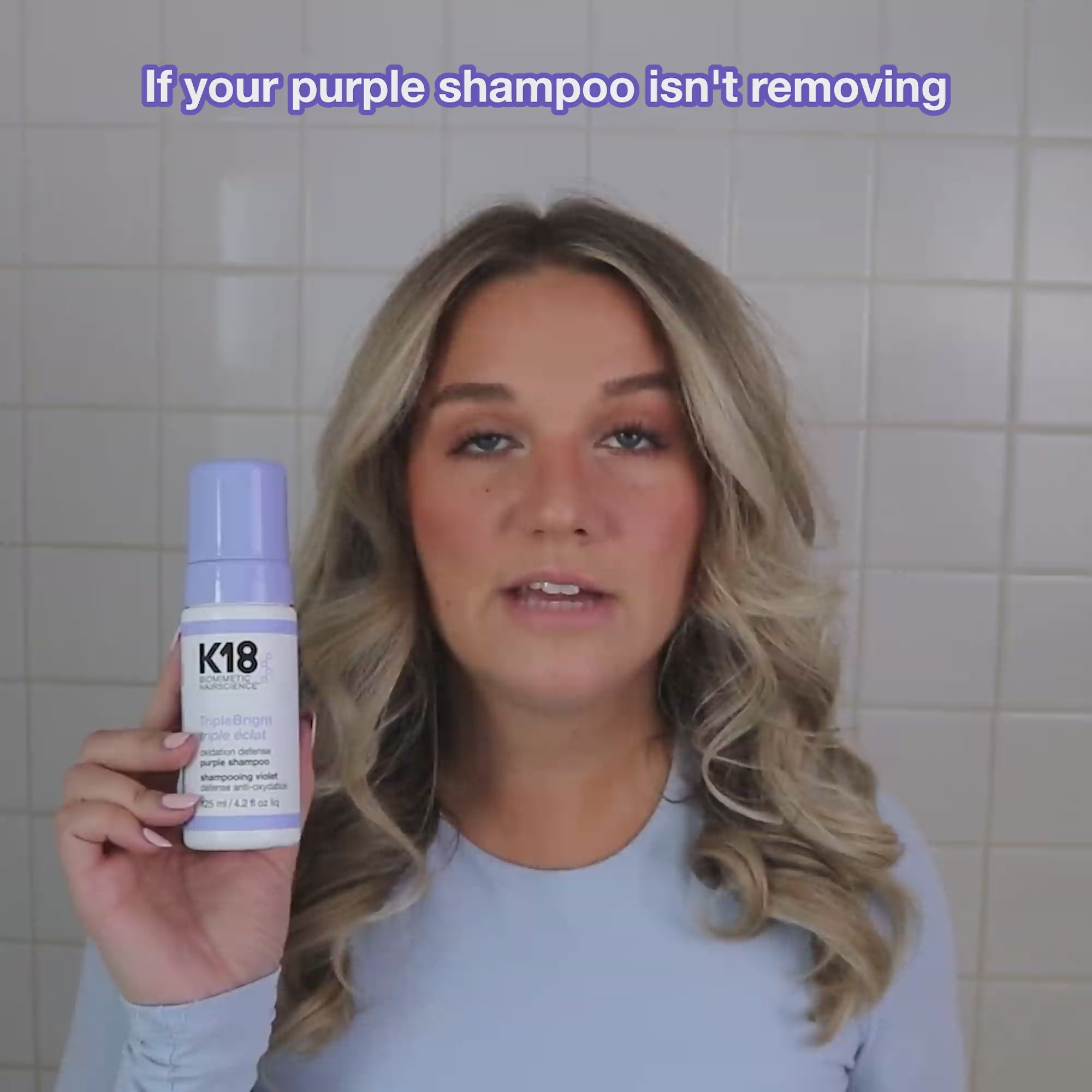 TripleBright Oxidation Defense Purple Shampoo 125ml by K18 Biomimetic Hairscience