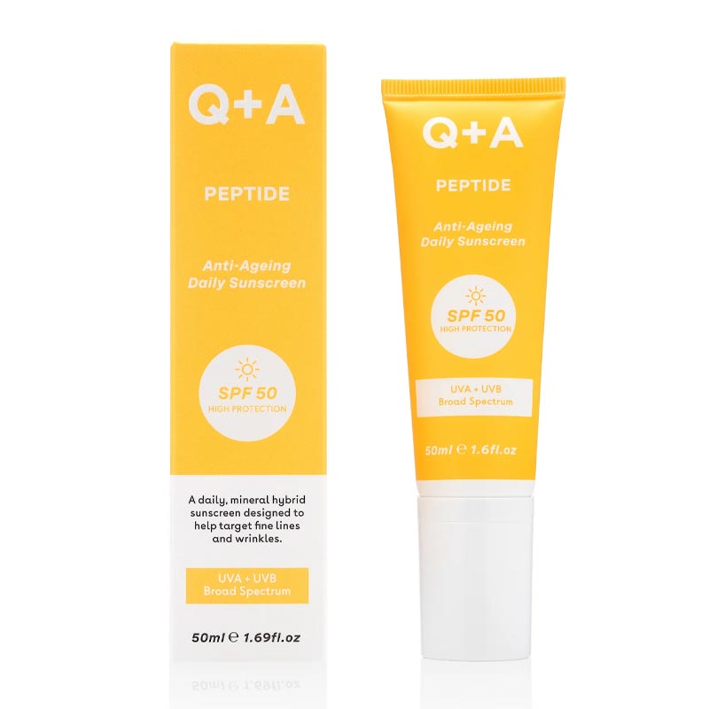 Peptide Anti-Ageing Face Sunscreen SPF 50 by Q+A