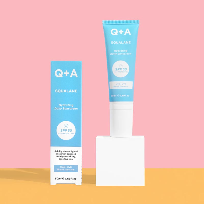 Squalane Hydrating Face Sunscreen SPF 50 by Q + A