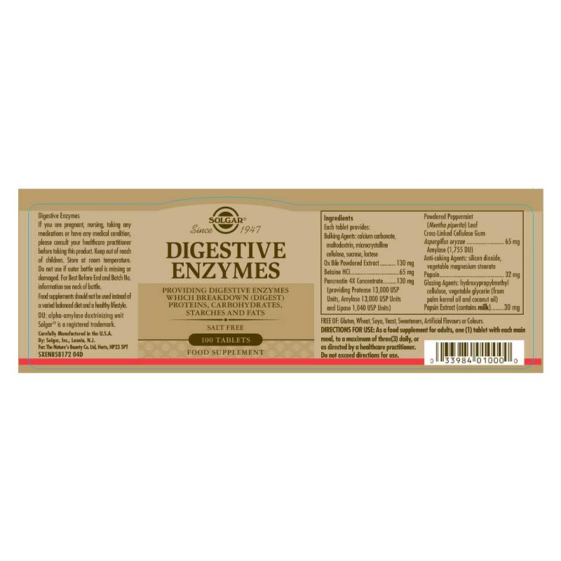 Digestive Enzymes Tablets by Solgar