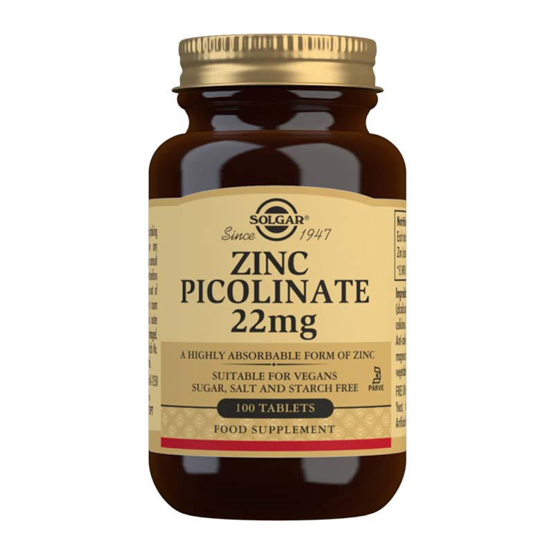 Zinc Picolinate 22 mg Tablets by Solgar