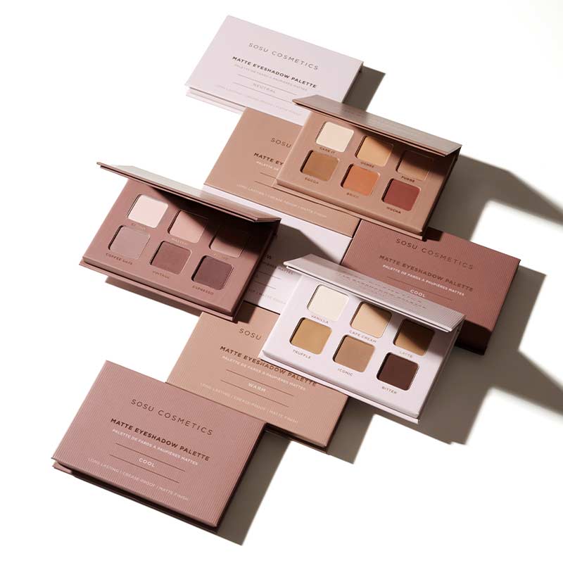 Matte Eyeshadow Palette Warm by SOSU Cosmetics