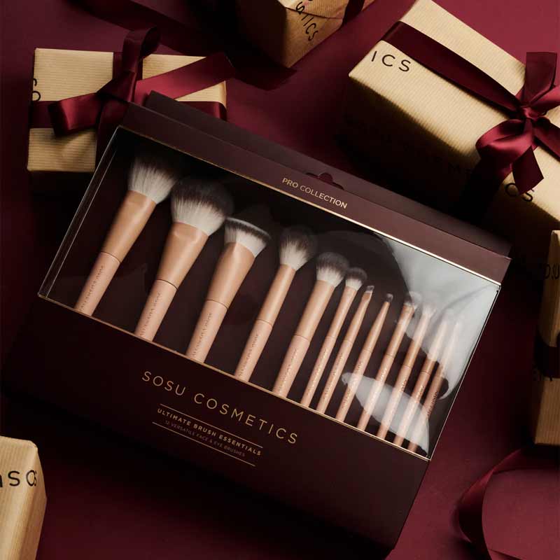 Ultimate Makeup Brush Essentials Gift Set by SOSU Cosmetics